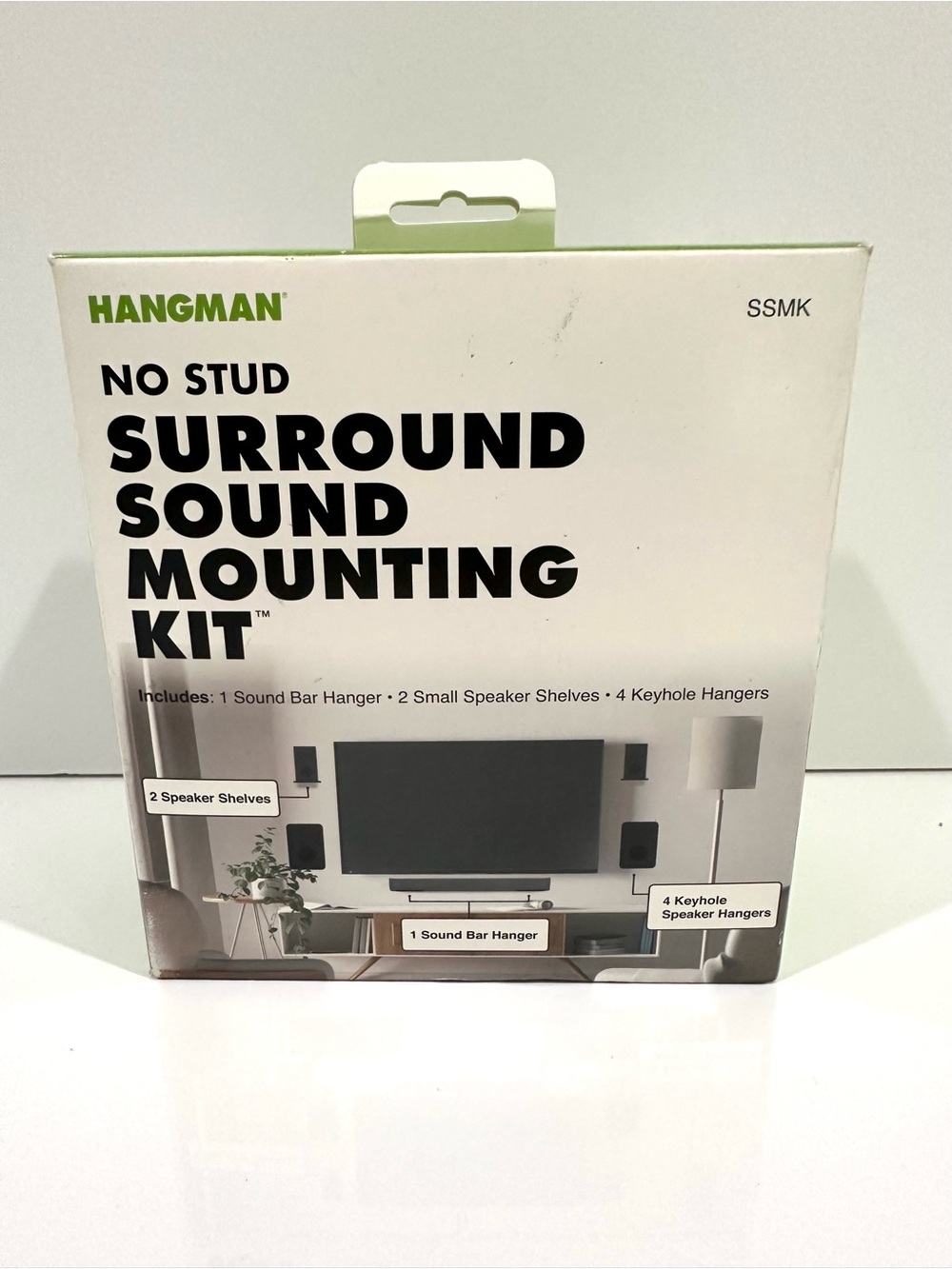 New Black No Stud Surround Sound Mounting Kit